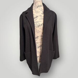 Magaschoni black sweater blazer SZ M